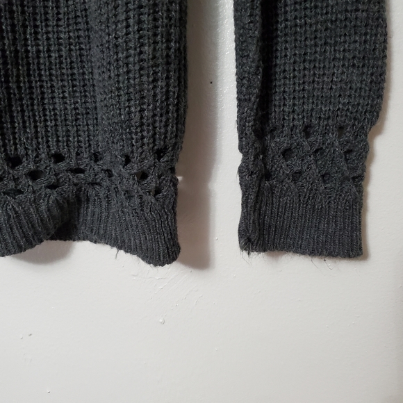 Womens Charcoal Gray Sweater Crew Neck By Brand Say What Sweater XS - Picture 6 of 11